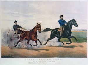 1856年のセンタービルコースでの「フローラテンプル」と「ランセット」のレース